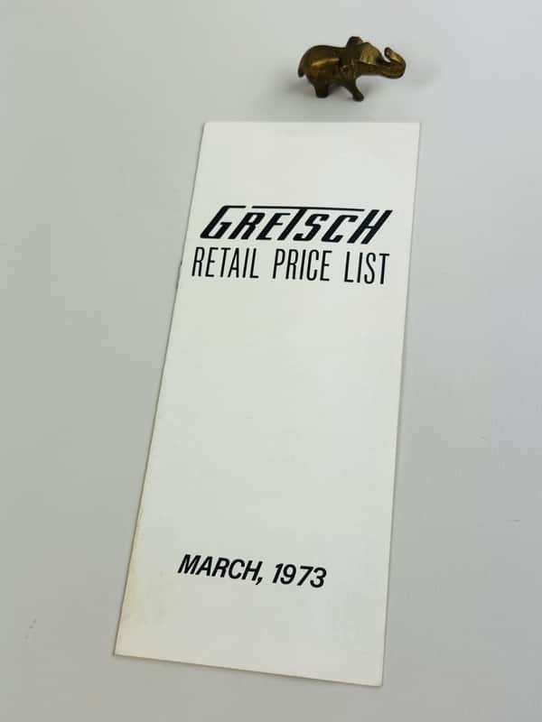Gretsch Retail Price List- Baldwin Era Beginnings 1973 image 1