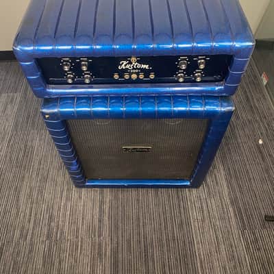 Kustom K200B W/ TR410 Cab 1970’s  - Blue Sparkle image 4
