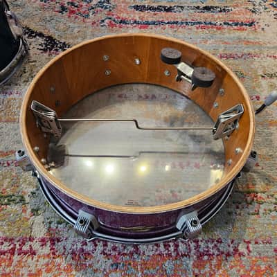 Trixon 14x5" Purple Sparkle Snare Drum 1960s image 14