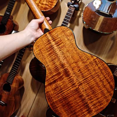 olamestre custom curly redwood & acacia tenor ukulele image 5
