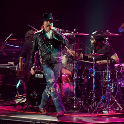 Frank Ferrer's Guns N Roses Chinese Democracy Tour, Pork Pie USA Maple Drum Set, 26",18",16",12" Plus Tour Artifacts. Signed! Authenticated! 2009 image 8