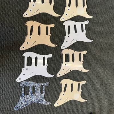Stack of strat pickguards (9 Pieces) image 1