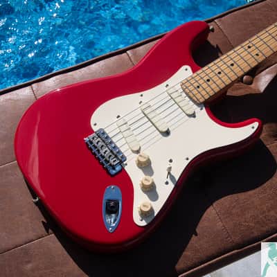 1995 Fender Eric Clapton Artist Series Stratocaster with Lace Sensor Pickups - Rare Torino Red - Yamano Export w COA - Pro Set Up! (Perfect Frets/Action/Intonation) image 2