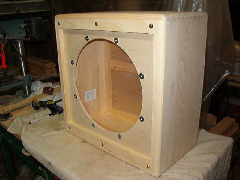 TRM 1x15 guitar extension cabinet tweed style OPEN back 115 project. image 1