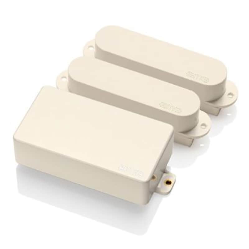 EMG SA/SA/81 HSS Active Guitar Pickup Set w/ Install Kit, Ivory image 1