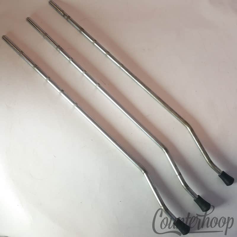 *Gretsch 3x 14,16"Floor Tom Drum Legs 20" 5-Ring Knurling Chrome Vintage 60s RB* image 1