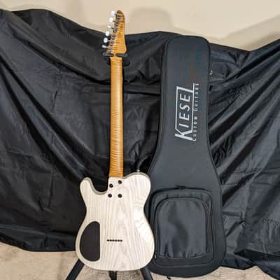 Kiesel Solo - 26.5" Baritone - Select White Wash - MASTERGRADE Flamed Maple Neck & Fretboard - 2022 image 2