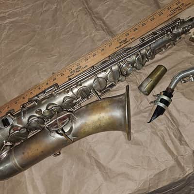 Vintage Buescher True Tone Silver C-Melody Saxophone, Good Condition image 1