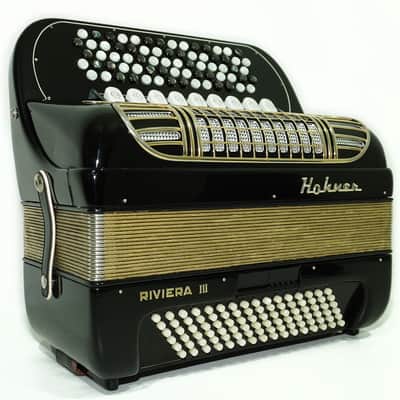 Hohner Riviera III Lightweight 5 Rows Button Accordion C Griff made in Germany Fisarmonica Akkordeon Musical Instrument, New Straps, 2497 image 4