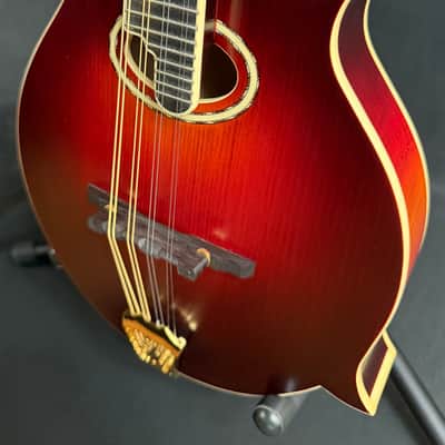 Gold Tone GM-80 Oval-Hole F-Style Mandolin Cherry Burst Satin w/ Pickup image 7