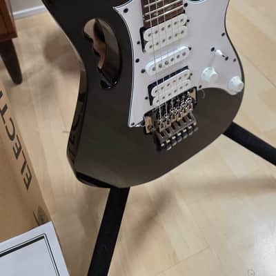 Ibanez JEMJR Steve Vai Signature BRAND NEW JEM JR Black HSH Super Strat Guitar Tree of Life Vine Inlay image 18