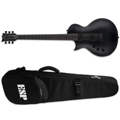 ESP LTD EC-1000 BARITONE  LH B Charcoal Metallic Satin CHMS Left Handed Electric Guitar - BRAND NEW + ESP TKL GIG BAG image 1