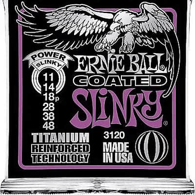 Ernie Ball 3120 Coated Titanium Power Slinky Electric Guitar Strings