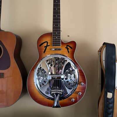 Fender FR-50CE Spruce/Mahogany Resonator 2010s - Sunburst image 2