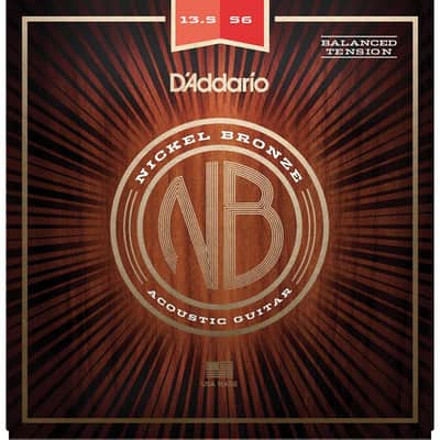 D'Addario NB13556BT Nickel Bronze Balanced Tension Medium Acoustic Guitar Strings, 13.5-56