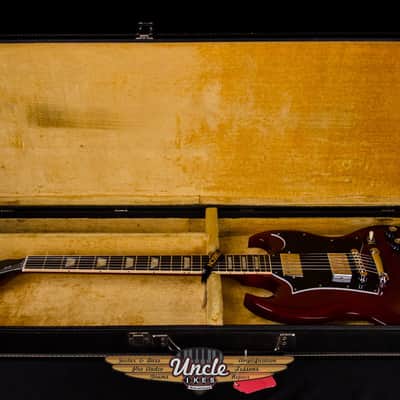 Vintage 1969 Gibson SG, Les Paul, SG Special Hard Case, Yellow, Clean image 2