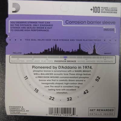 D'addario EJ-26 Phoshor Bronze 11-52 Custom Light image 2