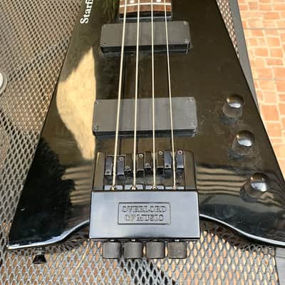 Starfire Headless 4 string black bass guitar image 4