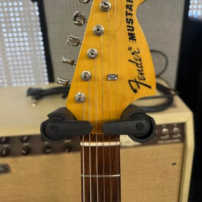 Fender MG-69 Mustang Reissue MIJ Competition Stripe Red image 6