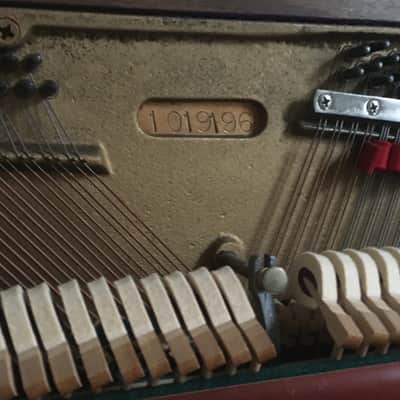 Vintage 1975 Baldwin Acrosonic 41” Console Upright Piano Natural Walnut Lacquer Fully Original w/ Bench Made in USA image 5