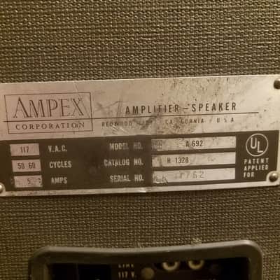 Ampex A-692 Tube Speaker Amplifier Suitcase JBL 8" driver 10 Watt RESTORED 6V6 Push Pull Mono 1965 - Grey image 10