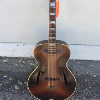 Old Kraftsman F hole acoustic archtop guitar 1930s Sunburst image 1