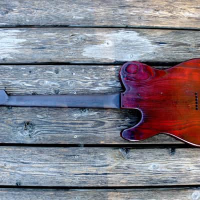 Telecaster "barncaster" body with Wenge neck and rosewood pickguard image 5