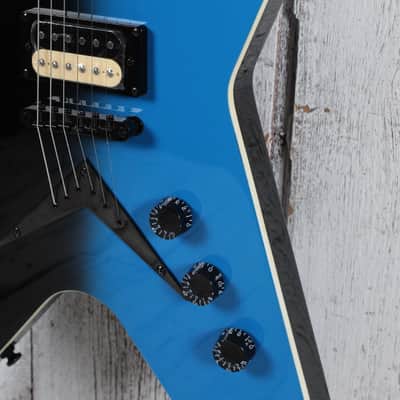 Dean ML 79 Solid Body Electric Guitar Black To Blue Fade Finish image 4