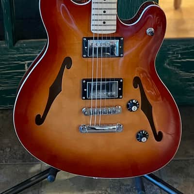 Squier Affinity Starcaster Deluxe HH Semi-Hollow Electric Guitar Sienna Sunburst image 1
