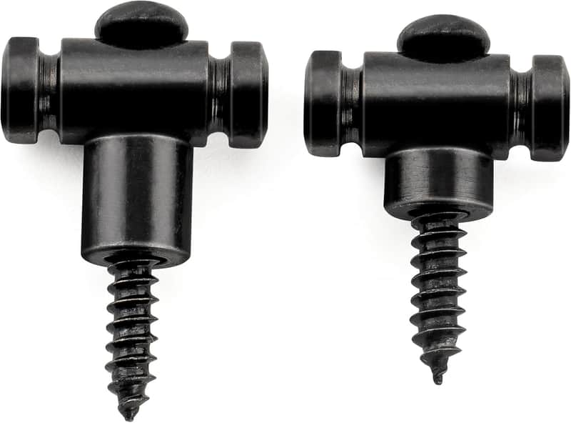 Pro Steel Barrel Style String Guides Trees Retainers for Electric Guitar, Black (Set of 2) image 1