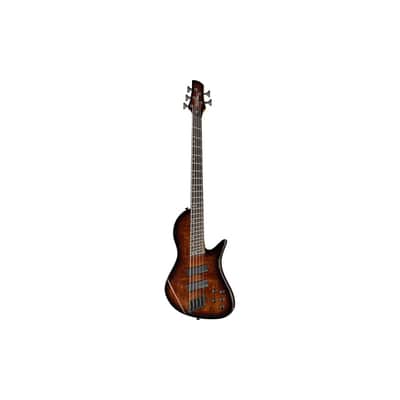 Harley Benton MSB-5 Black Flame Burl image 1