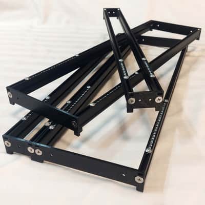 3U 144HP Eurorack Rails Kit with Brackets & M3 Nuts (Black / Silver) image 7