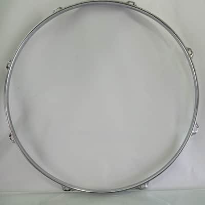 Ludwig 16"BRASS Floor Tom Drum Batter Rim/Hoop 8Lug 60s Triple-Flange Chrome COB image 5