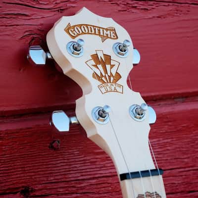 Deering Goodtime Two (2) LEFT HANDED 5-String Maple Resonator Bluegrass Banjo Bronze Powercoat Hardware, Art Deco Inlay with Instrument Alley Hard Case, Tuner, Picks, Bundle image 5