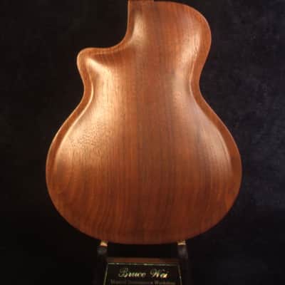 Handcrafted 4 String Tenor Guitar, Quilted Spalted Maple, Mahogany ARCH-BACK Cutaway , Vine Inlay, Soft-bag, Bruce Wei TG-2053 image 9