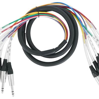 Rockville SQ806 8 Channel 6 Foot 1/4" TRS Snake Cable (Male to Male) image 2