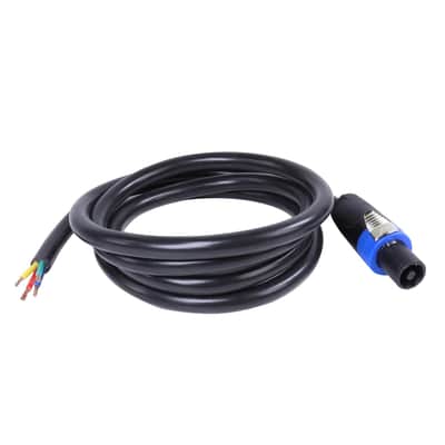 Pack of 1 6 Feet Tour Grade 4 Wire Speakon Cable - 12 Gauge Speak-On to 4 Conductor Cable with Twist Lock for Chuchero, Tweeters, Mids Audio Jack Wiring (4 Conductors) image 1