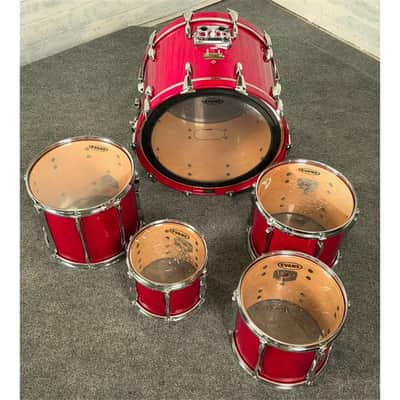 Used Vintage Pearl BLX 6pc Drum Set Sequoia Red - Very Good image 11