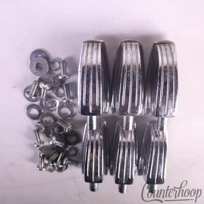 *Ludwig 6x Tom/Snare Drum Small Classic Lugs Set Chrome 1 1/4" USA Vintage 70s* image 2