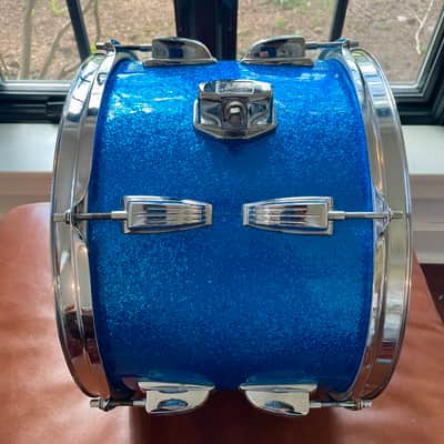 Ludwig No. 944 Classic 9x13" Rack Tom (3-Ply) with Pointed Blue/Olive Badge 1969 - 1976 - Blue Sparkle image 1