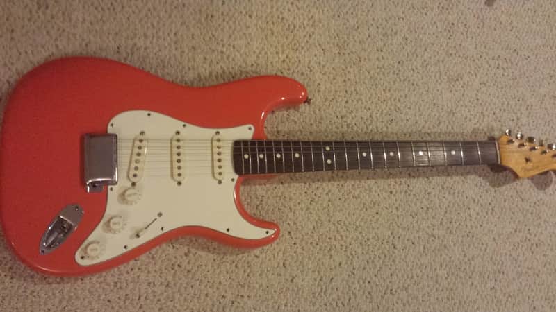 1984 Fender 62 Reissue Stratocaster Fiesta Red image 1