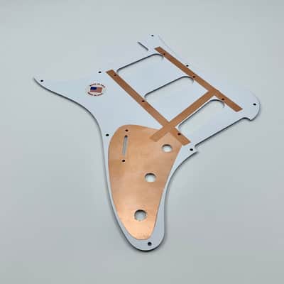 Silver Sky Se pickguard Brown tortoise & parchment pickup covers, knobs & switch tip Sliversky pick guard image 6