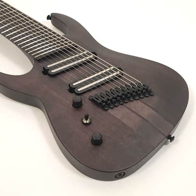 Agile 10 String Left Handed Electric Guitar Pendulum Pro 102730 EB CA Charcoal Fan Fret Multi-Scale image 5