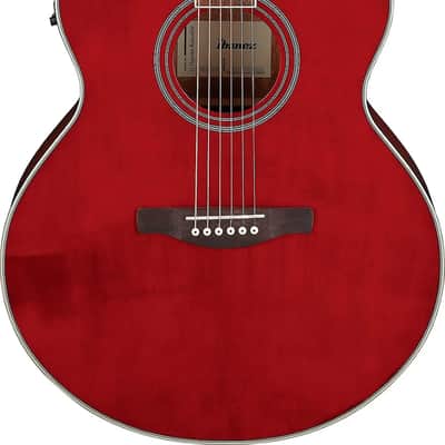 Ibanez AJ70M1E Artwood Jumbo Acoustic-Electric Guitar, Solid Spruce Top, Wine Red image 2