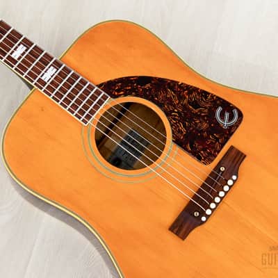 1968 Epiphone Frontier FT-110N Vintage Dreadnought Acoustic Guitar, Gibson-Made Kalamazoo w/ Case image 8