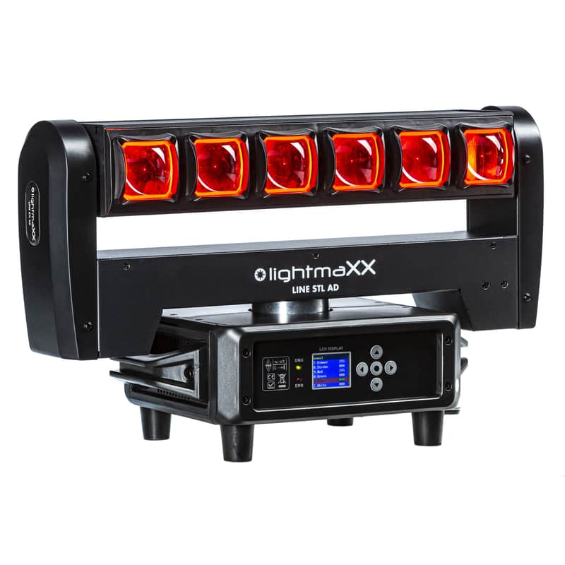 lightmaXX LINE STL AD Moving Head Bar - Battery Powered LED Light image 1