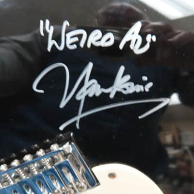 Weird Al Yankovic Hand Signed Fender Squire Strat Guitar (Signed on the Wood) image 1