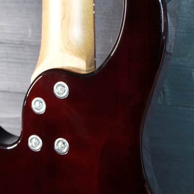 Flight Mini Bass TBL Trans-Blue Solidbody Electric Bass image 16