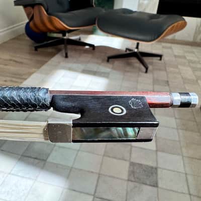 Antique German Violin bow by H R Pfretzschner - early 20th Century image 10