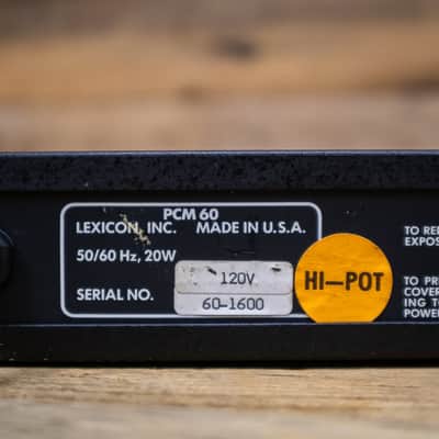 Lexicon PCM60 (PCM-60) Digital Reverb Effects Processor Reverborator U283925 image 8